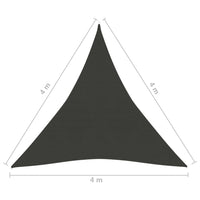 Vela Parasole 160 g/m² Antracite 4x4x4 m in HDPE 311093