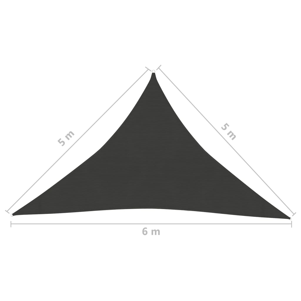 Vela Parasole 160 g/m² Antracite 5x5x6 m in HDPE