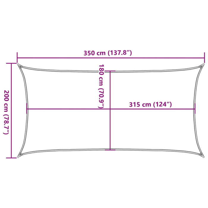 Vela Parasole 160 g/m² Beige 2x3,5 m in HDPE 311118