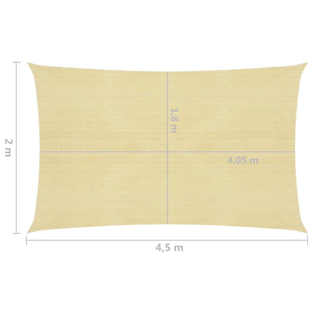 Vela Parasole 160 g/m² Beige 2x4,5 m in HDPE 311120