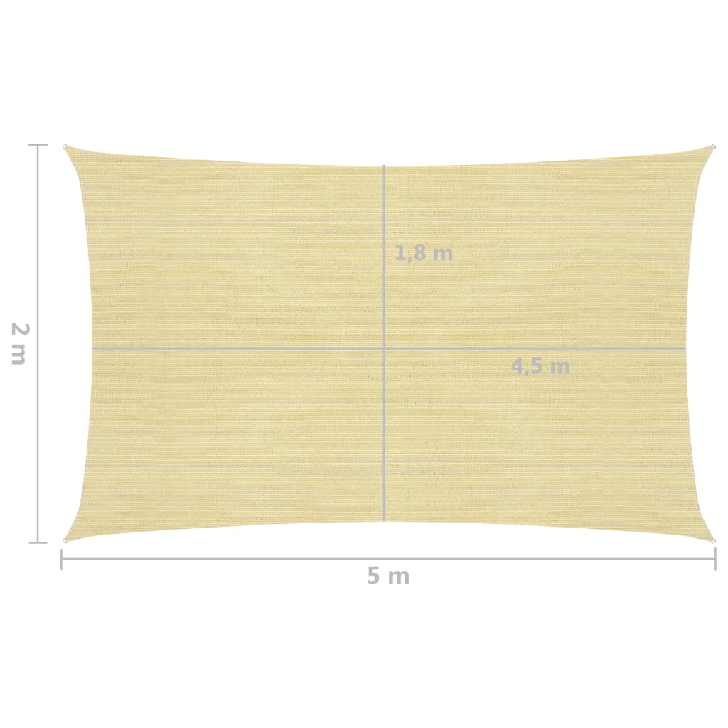 Vela Parasole 160 g/m² Beige 2x5 m in HDPE cod mxl 13314