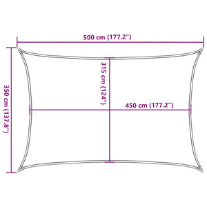 Vela Parasole 160 g/m² Beige 3,5x5 m in HDPE 311132