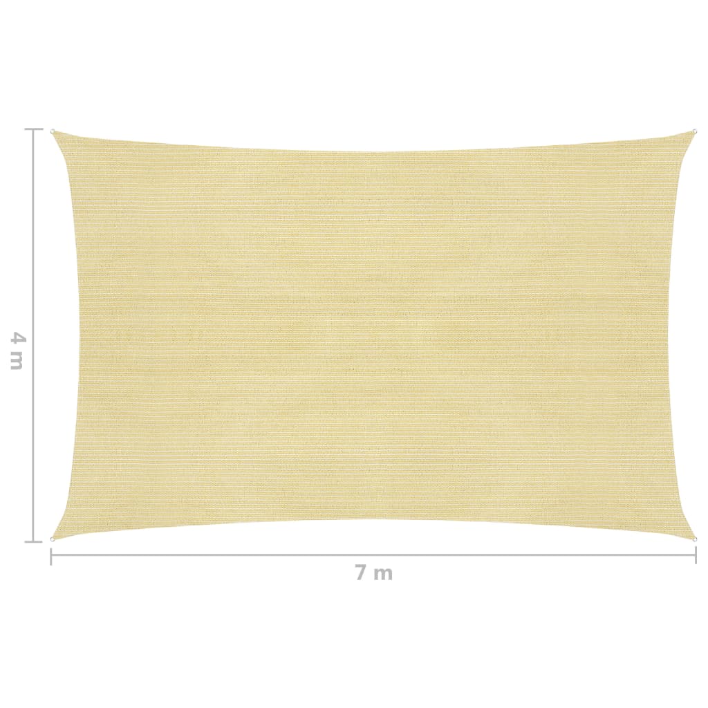 Vela Parasole 160 g/m² Beige 4x7 m in HDPE