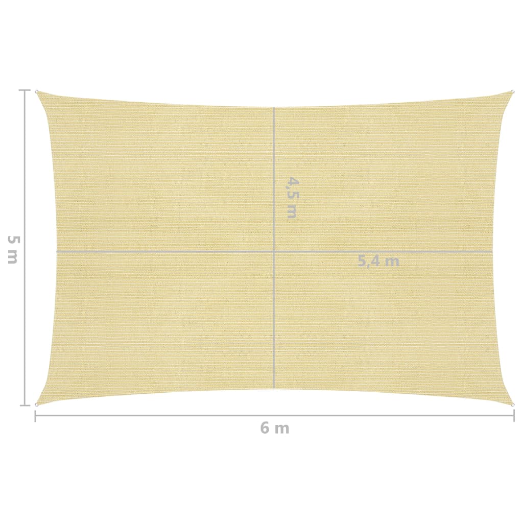 Vela Parasole 160 g/m² Beige 5x6 m in HDPE