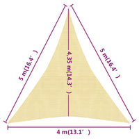 Vela Parasole 160 g/m² Beige 4x5x5 m in HDPE 311151