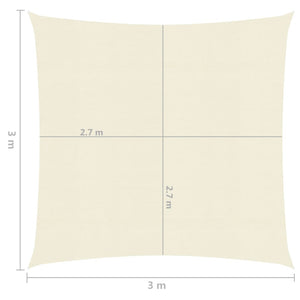 Vela Parasole 160 g/m² Crema 3x3 m in HDPE cod mxl 6162