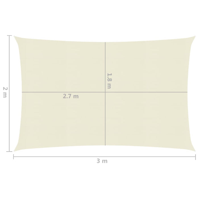 Vela Parasole 160 g/m² Crema 2x3 m in HDPE cod mxl 12050