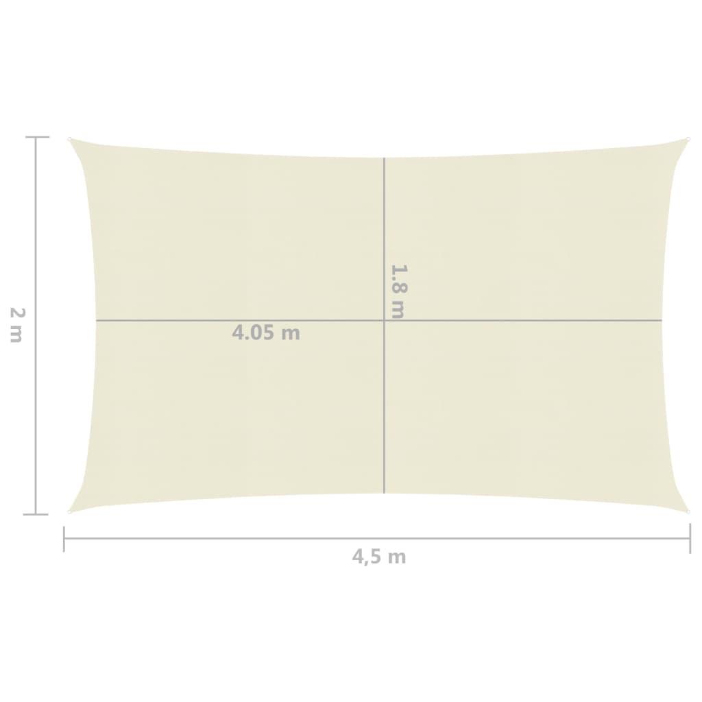 Vela Parasole 160 g/m² Crema 2x4,5 m in HDPE 311175