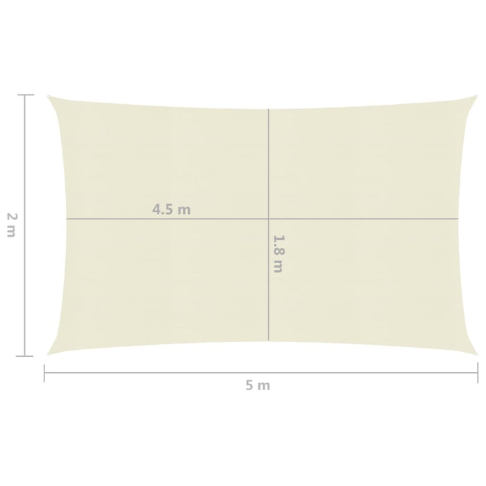 Vela Parasole 160 g/m² Crema 2x5 m in HDPE