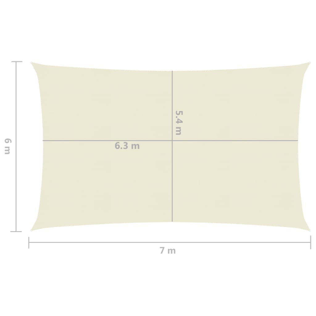 Vela Parasole 160 g/m² Crema 6x7 m in HDPE