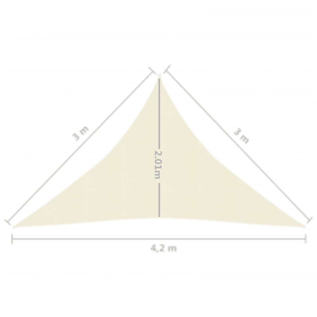 Vela Parasole 160 g/m² Crema 3x3x4,2 m in HDPE cod mxl 19443