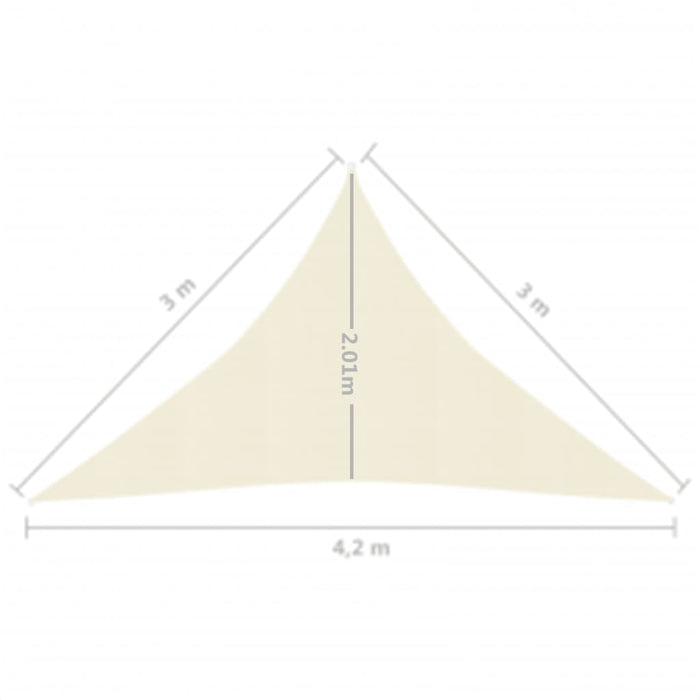 Vela Parasole 160 g/m² Crema 3x3x4,2 m in HDPE cod mxl 19443