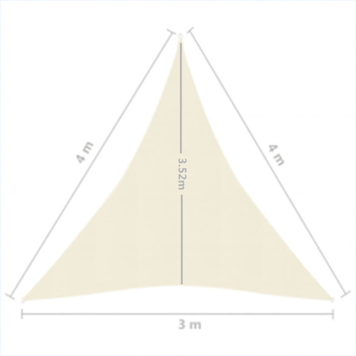 Vela Parasole 160 g/m² Crema 3x4x4 m in HDPE cod mxl 19488