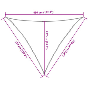 Vela Parasole 160 g/m² Crema 3,5x3,5x4,9 m in HDPE 311202