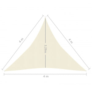 Vela Parasole 160 g/m² Crema 4x4x4 m in HDPE