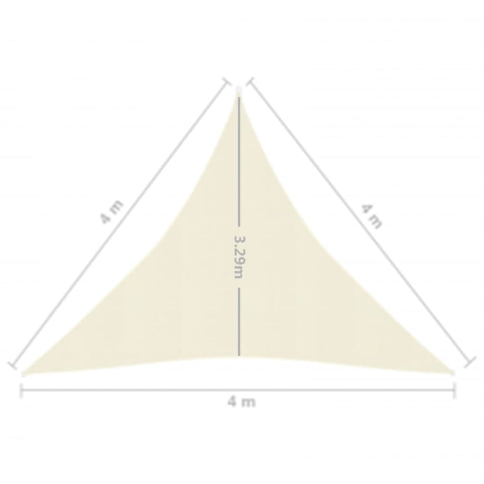 Vela Parasole 160 g/m² Crema 4x4x4 m in HDPE