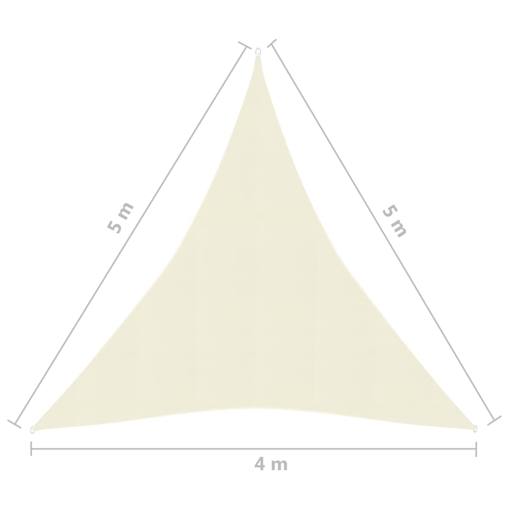 Vela Parasole 160 g/m² Crema 4x5x5 m in HDPE