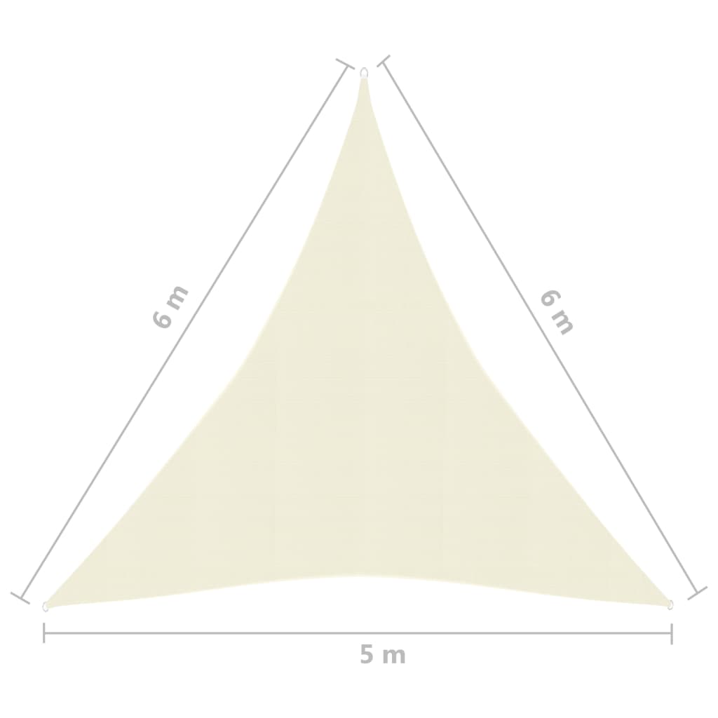 Vela Parasole 160 g/m² Crema 5x6x6 m in HDPE