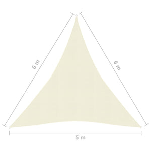 Vela Parasole 160 g/m² Crema 5x6x6 m in HDPE