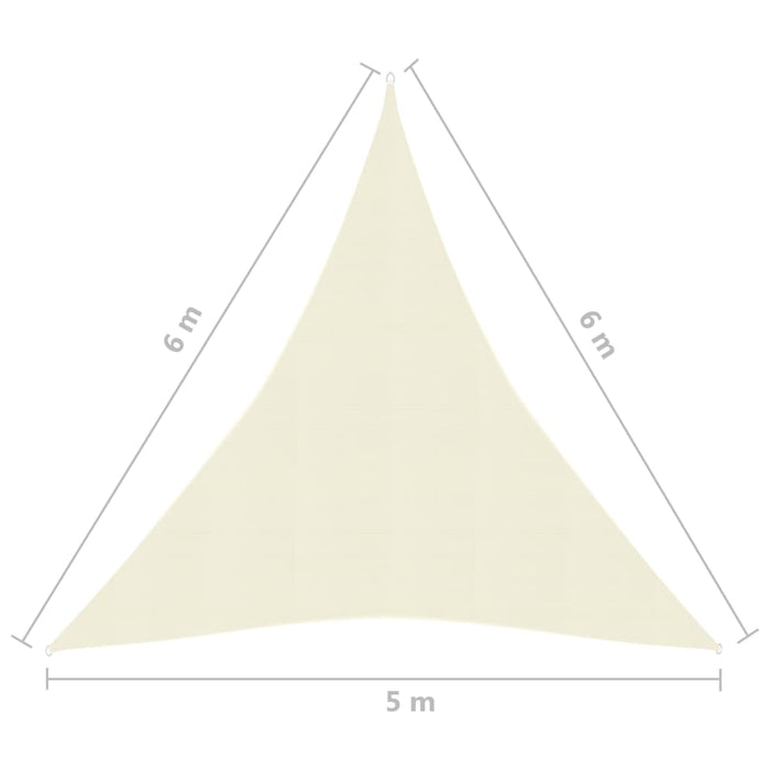 Vela Parasole 160 g/m² Crema 5x6x6 m in HDPE