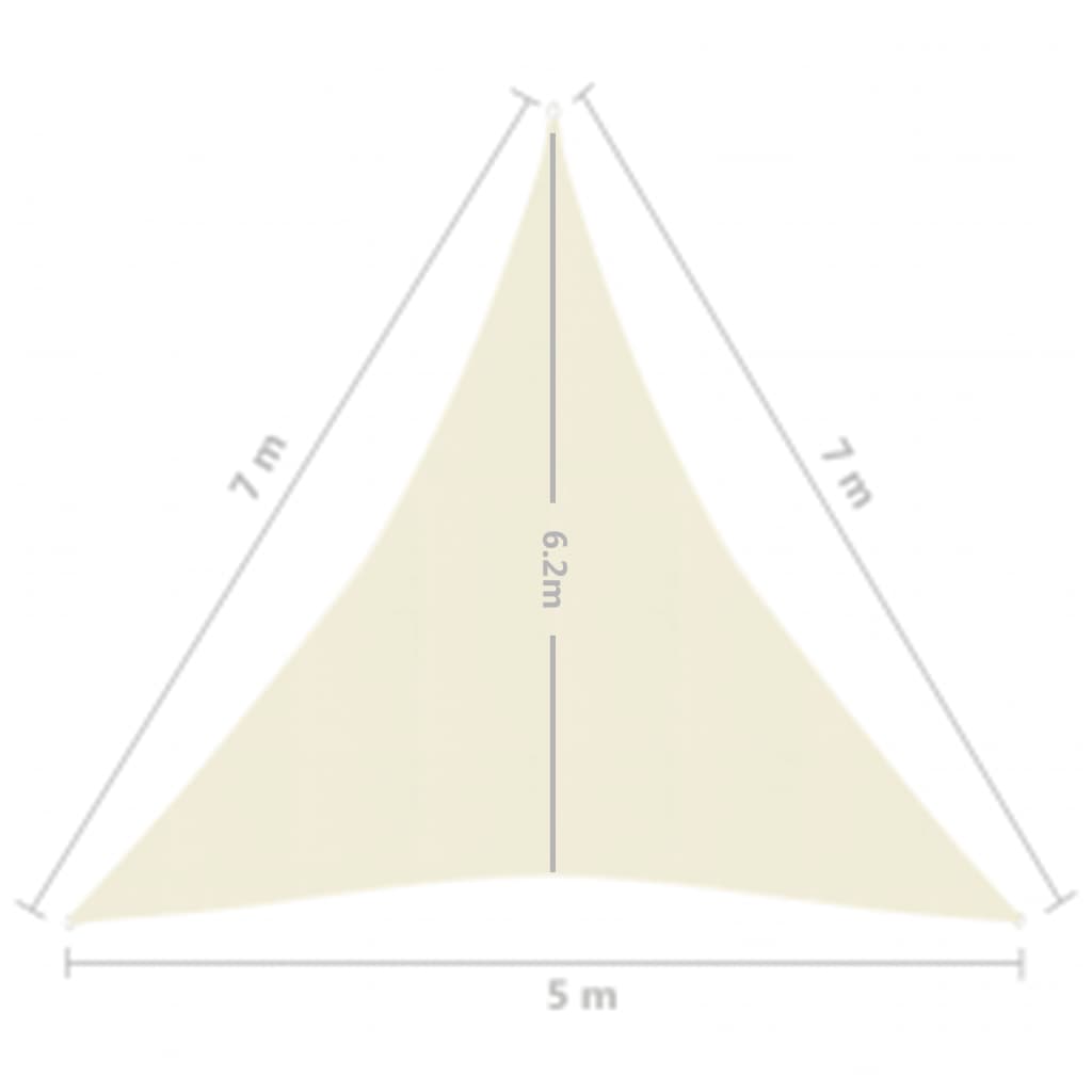 Vela Parasole 160 g/m² Crema 5x7x7 m in HDPE 311209