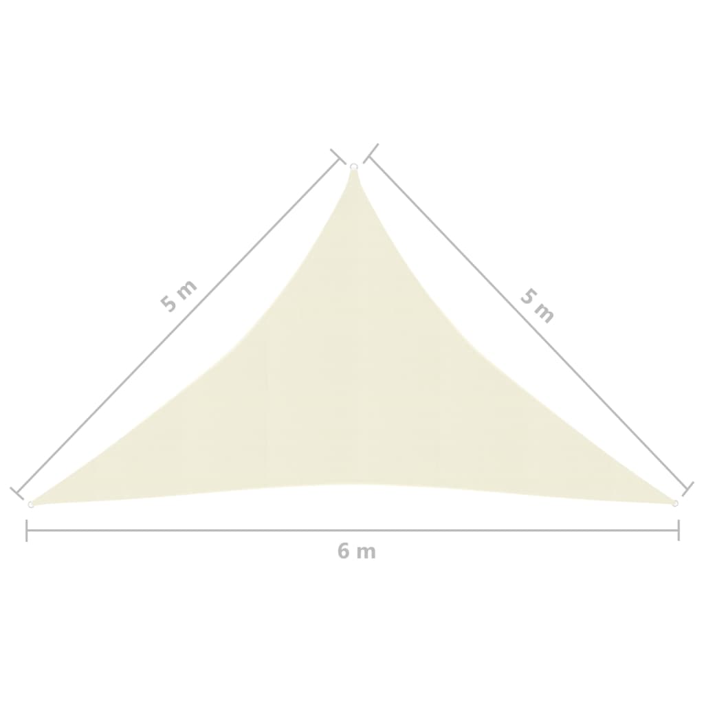 Vela Parasole 160 g/m² Crema 5x5x6 m in HDPE