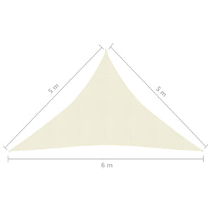 Vela Parasole 160 g/m² Crema 5x5x6 m in HDPE