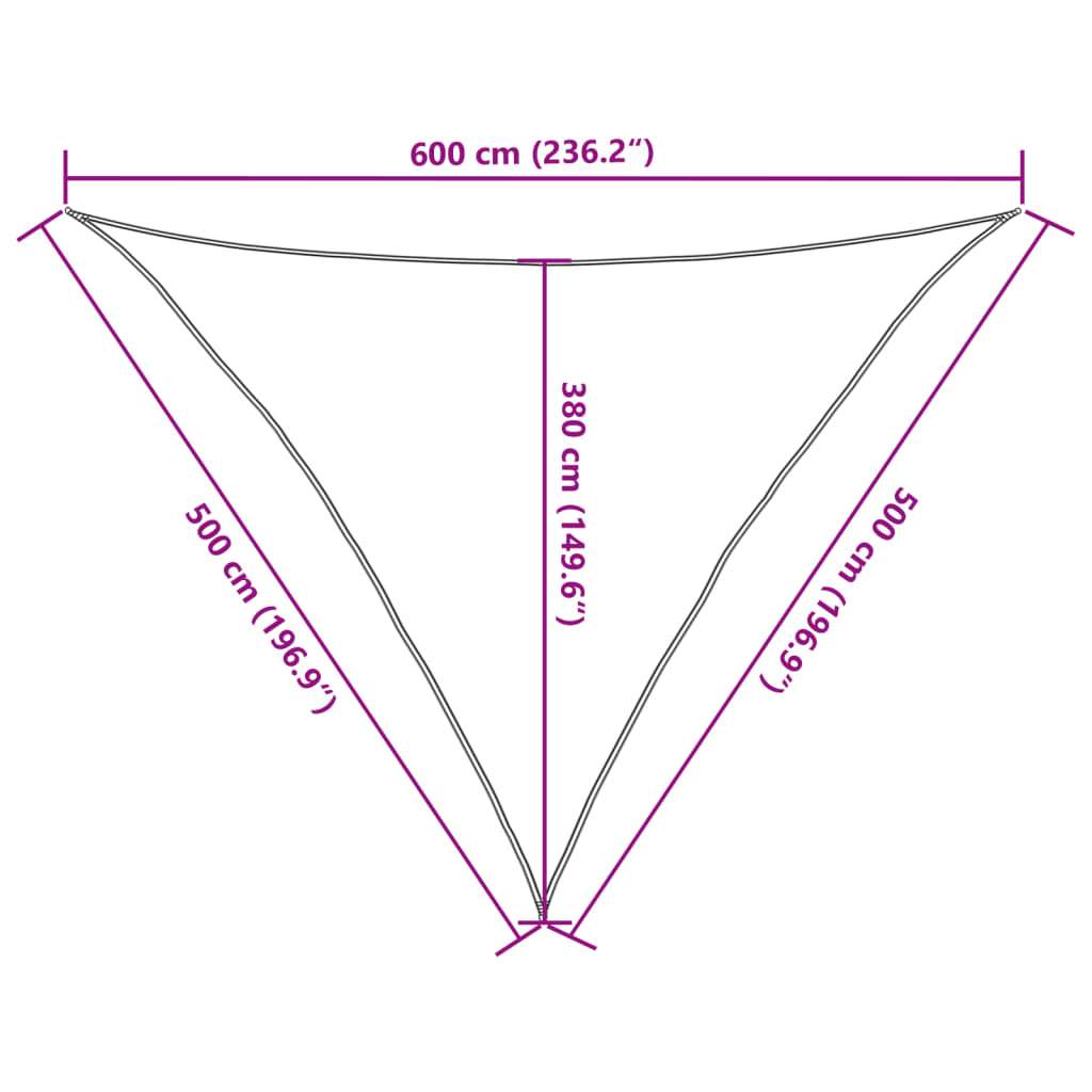 Vela Parasole 160 g/m² Crema 5x5x6 m in HDPE 311210