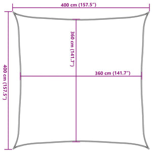 Vela Parasole 160 g/m² Bianca 4x4 m in HDPE 311221