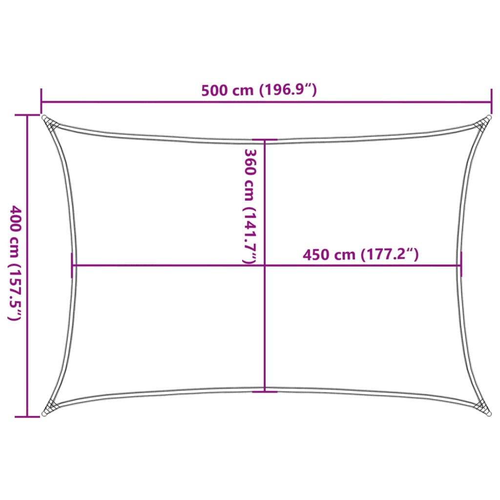 Vela Parasole 160 g/m² Bianca 4x5 m in HDPE 311243