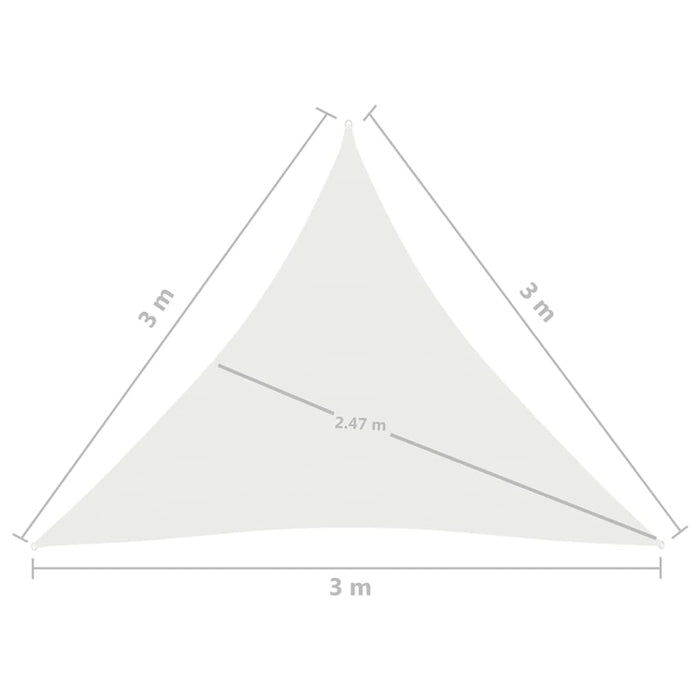 Vela Parasole 160 g/m² Bianca 3x3x3 m in HDPE