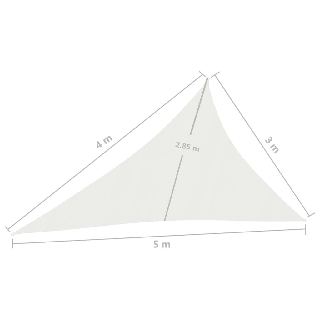 Vela Parasole 160 g/m² Bianca 3x4x5 m in HDPE 311256