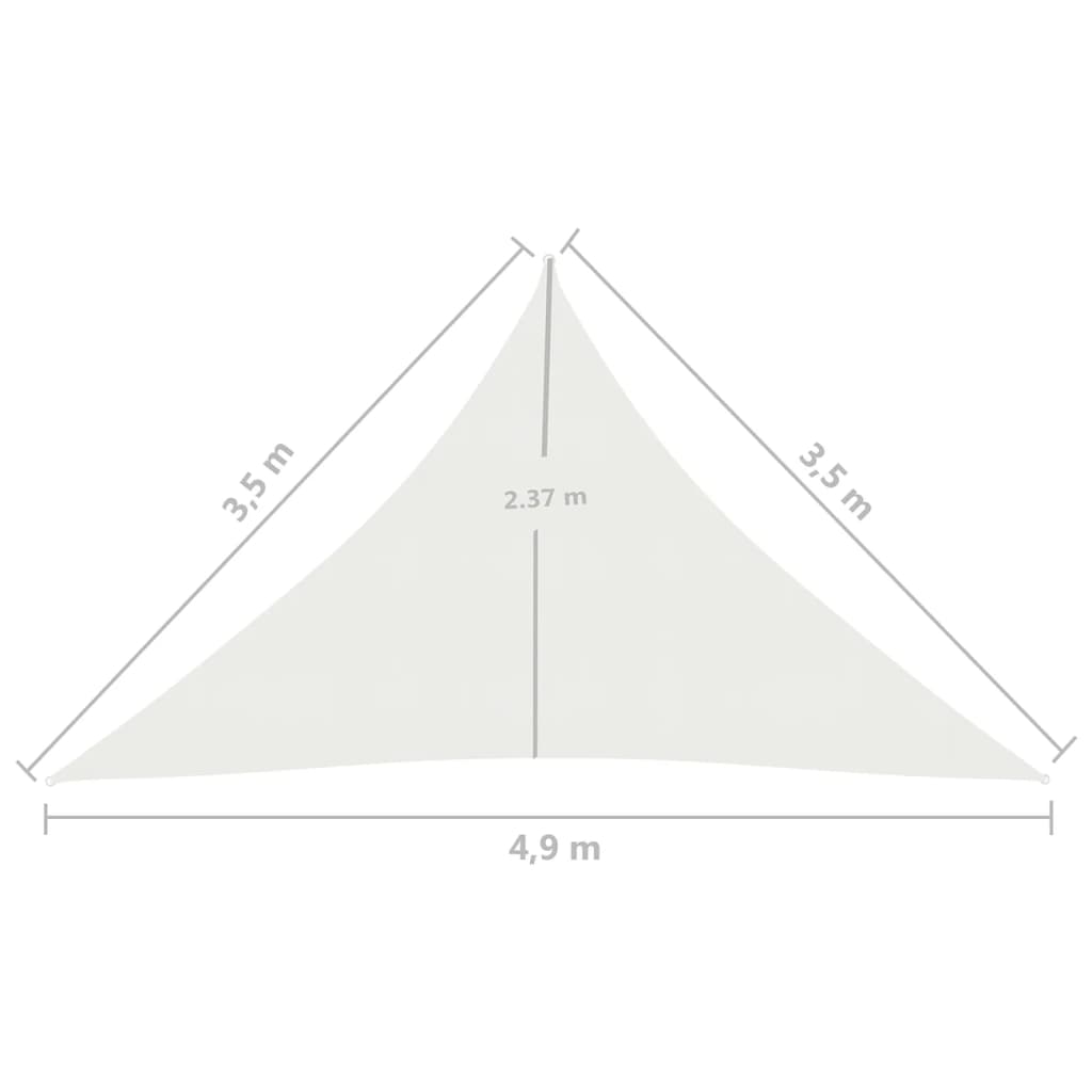 Vela Parasole 160 g/m² Bianca 3,5x3,5x4,9 m in HDPE