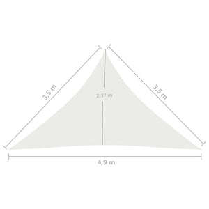 Vela Parasole 160 g/m² Bianca 3,5x3,5x4,9 m in HDPE