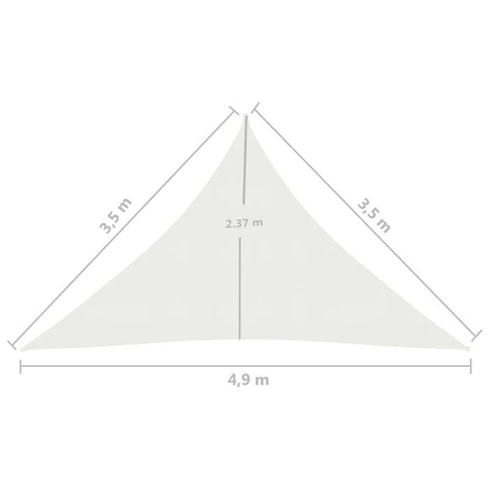 Vela Parasole 160 g/m² Bianca 3,5x3,5x4,9 m in HDPE