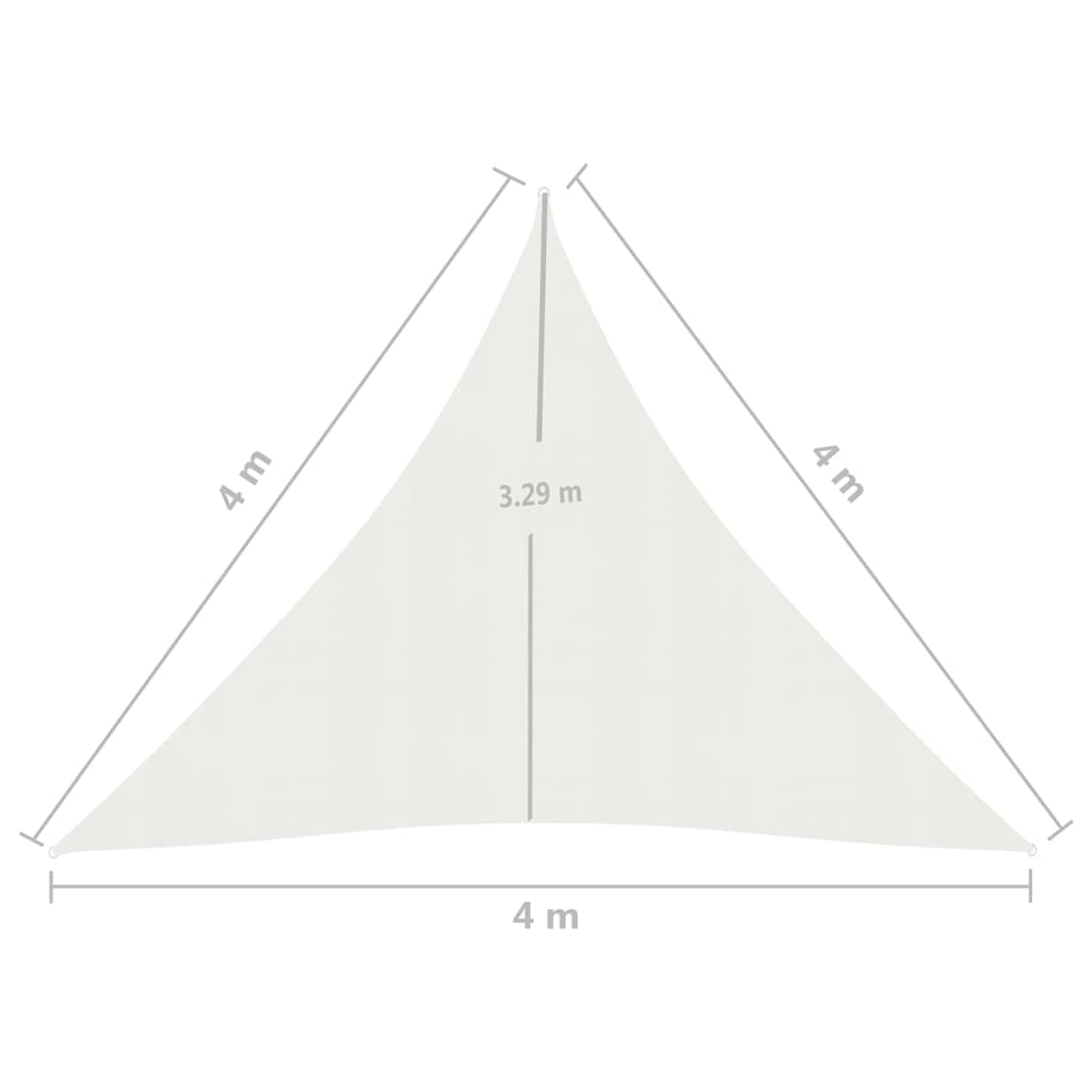 Vela Parasole 160 g/m² Bianca 4x4x4 m in HDPE