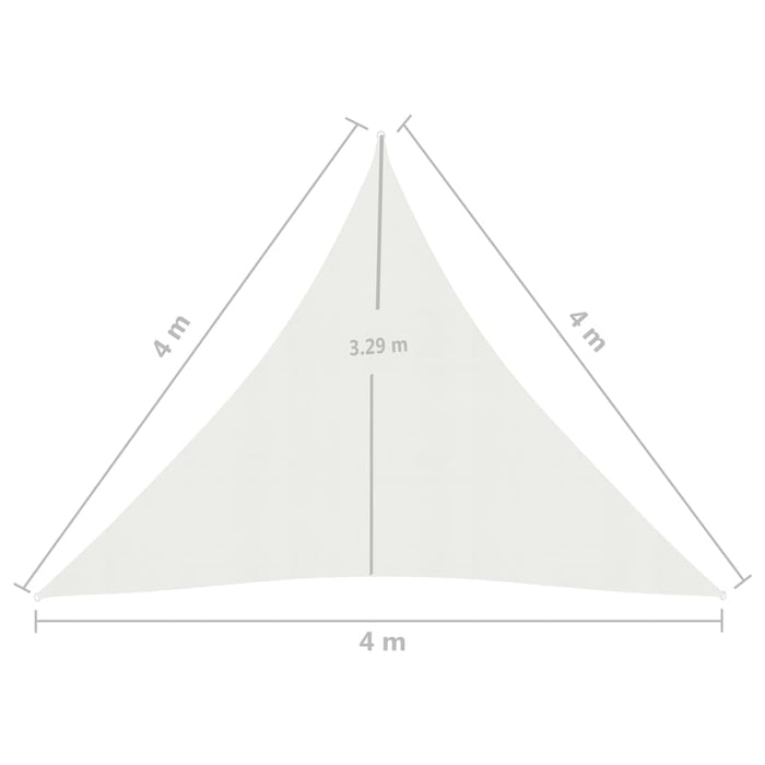 Vela Parasole 160 g/m² Bianca 4x4x4 m in HDPE