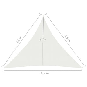 Vela Parasole 160 g/m² Bianca 4,5x4,5x4,5 m in HDPE