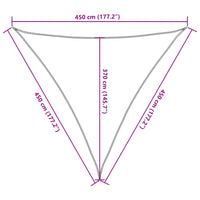 Vela Parasole 160 g/m² Bianca 4,5x4,5x4,5 m in HDPE 311260