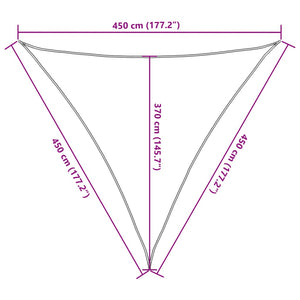 Vela Parasole 160 g/m² Bianca 4,5x4,5x4,5 m in HDPE 311260