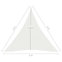 Vela Parasole 160 g/m² Bianca 5x6x6 m in HDPE