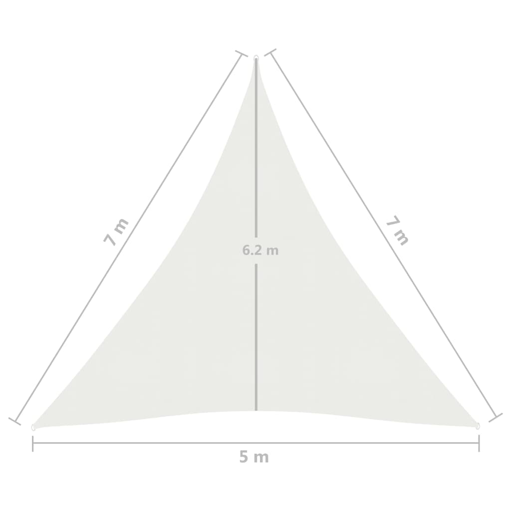 Vela Parasole 160 g/m² Bianca 5x7x7 m in HDPE