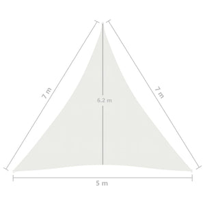 Vela Parasole 160 g/m² Bianca 5x7x7 m in HDPE