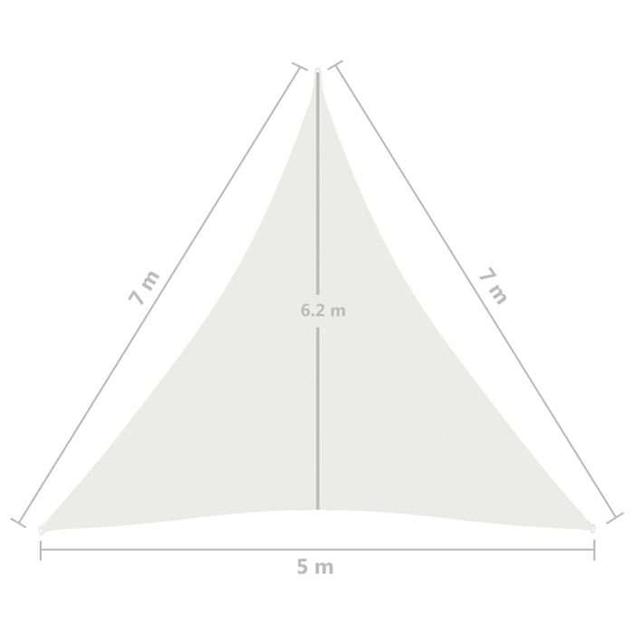 Vela Parasole 160 g/m² Bianca 5x7x7 m in HDPE