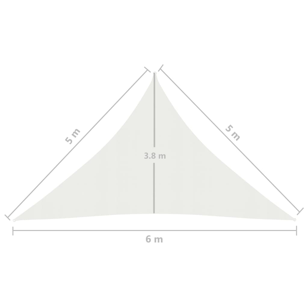 Vela Parasole 160 g/m² Bianca 5x5x6 m in HDPE 311265