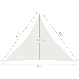 Vela Parasole 160 g/m² Bianca 6x6x6 m in HDPE