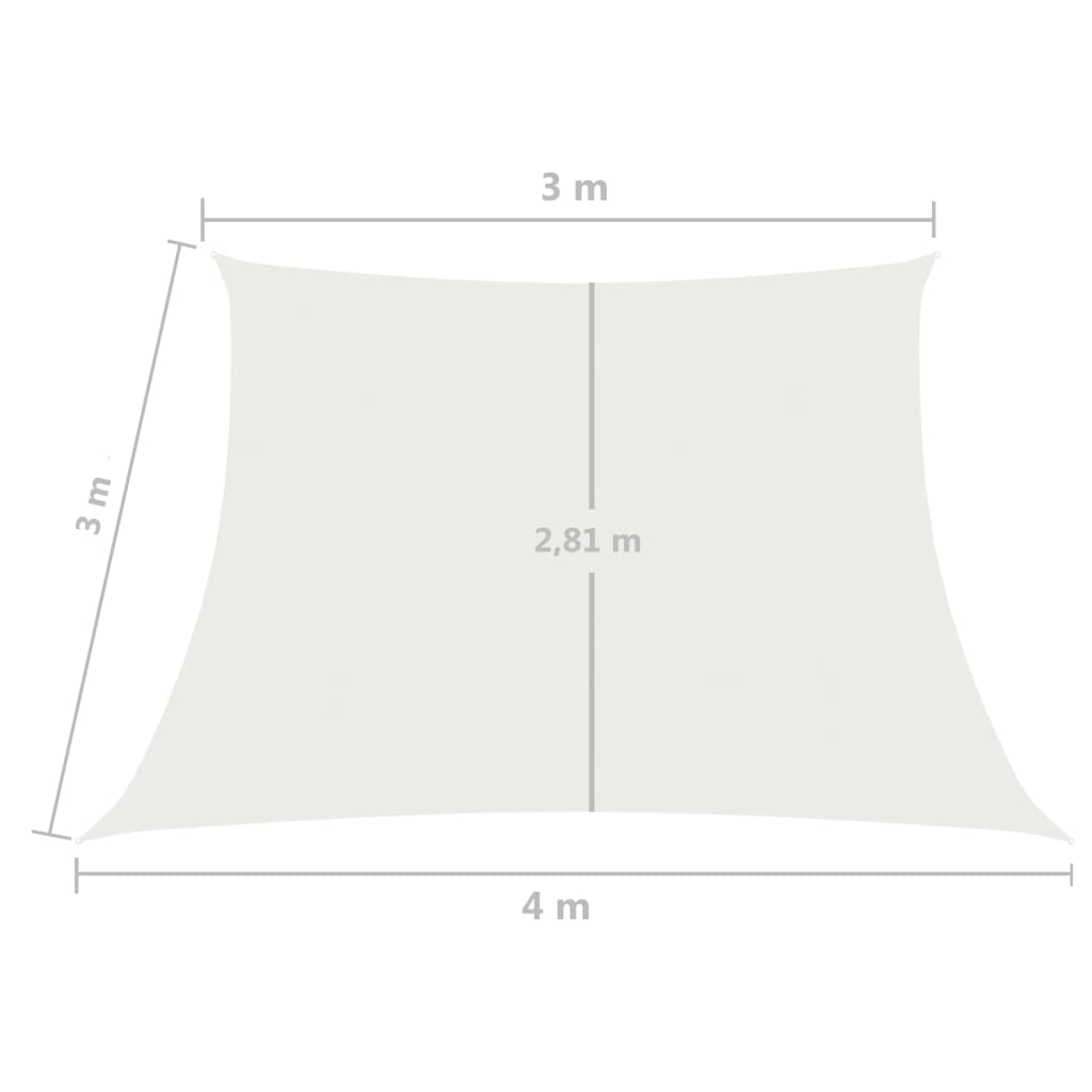 Vela Parasole 160 g/m² Bianca 3/4x3 m in HDPE 311269