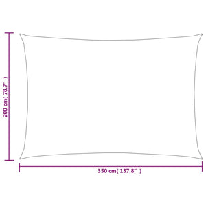 Vela Parasole 160 g/m² Rettangolare Verde Chiaro 2x3,5 m HDPE 311283