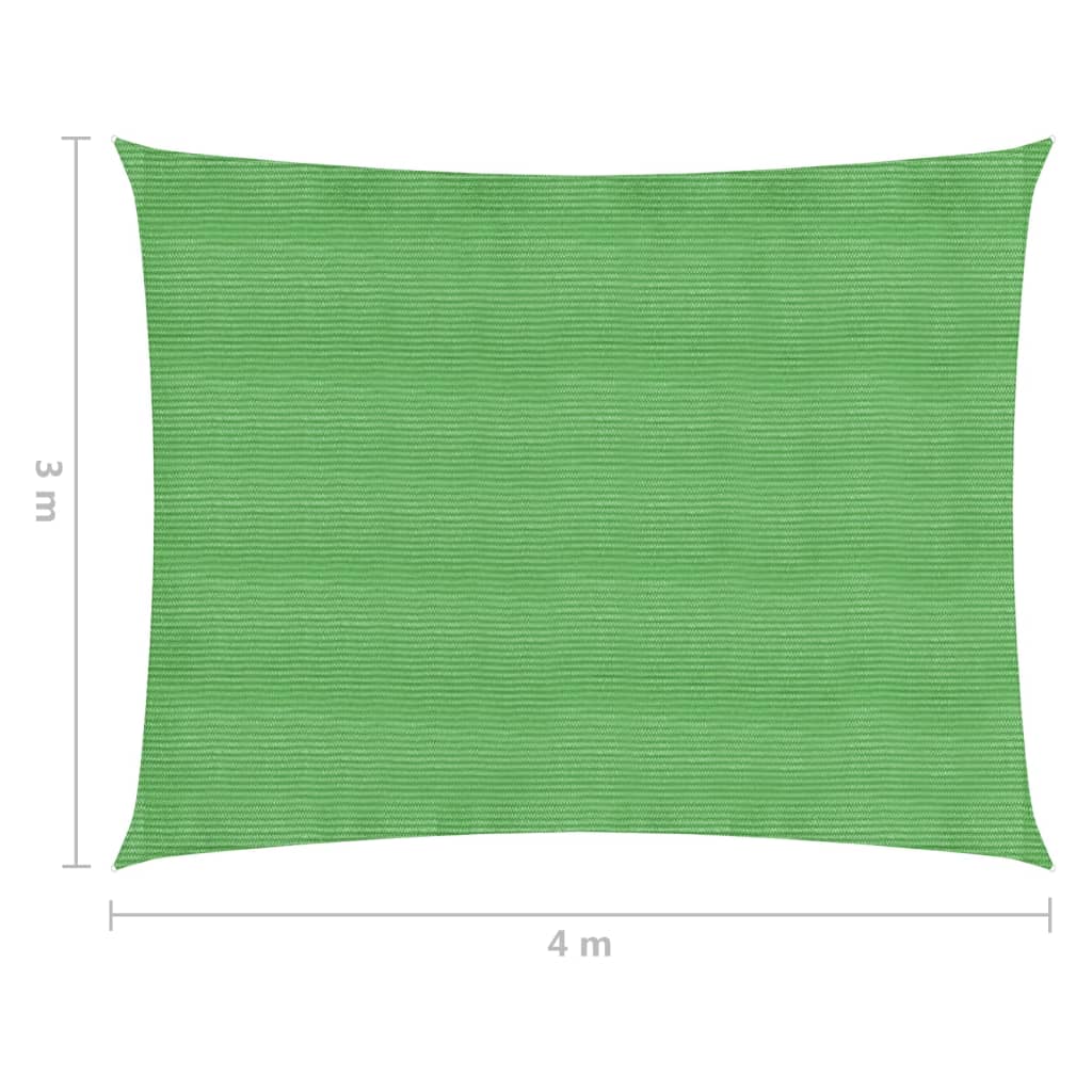 Vela Parasole 160 g/m² Verde Chiaro 3x4 m in HDPE 311292