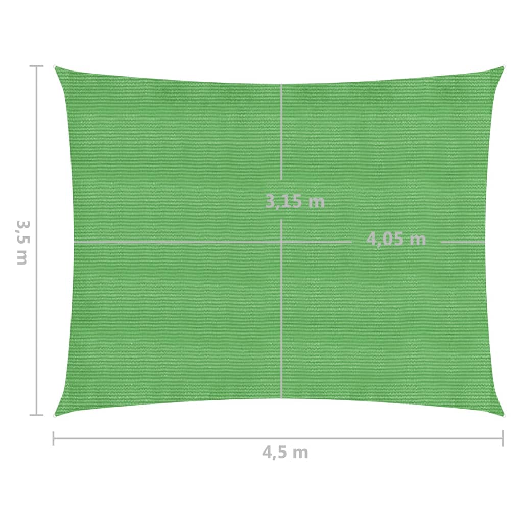 Vela Parasole 160 g/m² Verde Chairo 3,5x4,5 m in HDPE cod mxl 16196